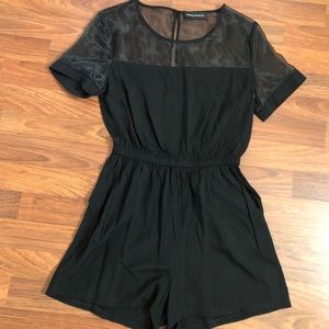 Charms Fashion Black Cutout Back Romper XS/S New